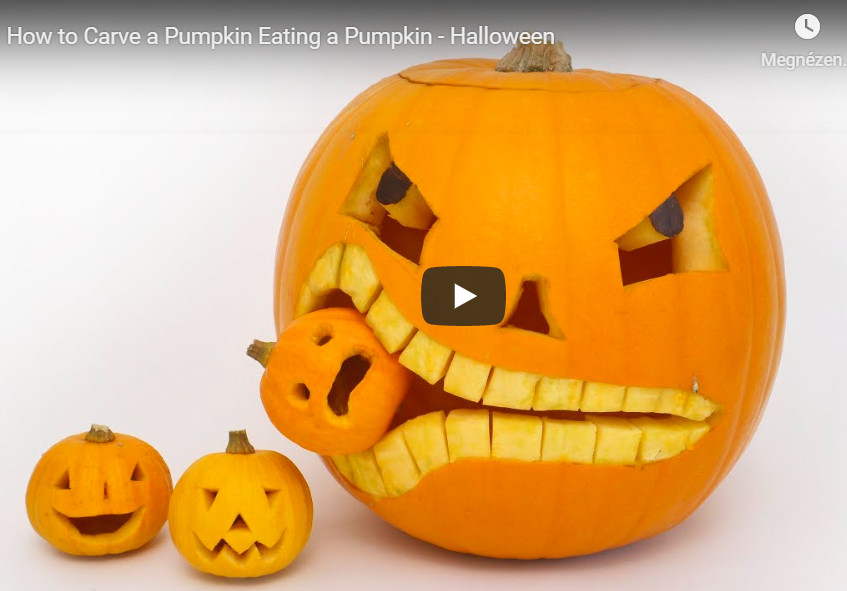 Kreatív Halloween tökfaragás – videó