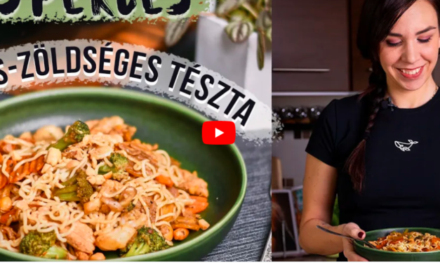 15 perces csirkés-zöldséges tészta